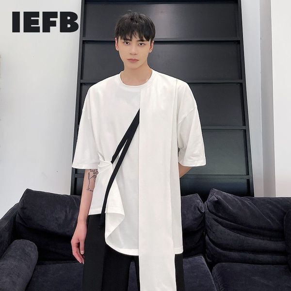 iefb men's summer t-shirts short sleeve mans clothes streetwear camisetas hombre ribbon design loose tee 9y6998 210524, White;black
iefb men's summer t-shirts short sleeve mans clothes streetwear camisetas hombre ribbon design loose tee 9y6998 210524, White;black