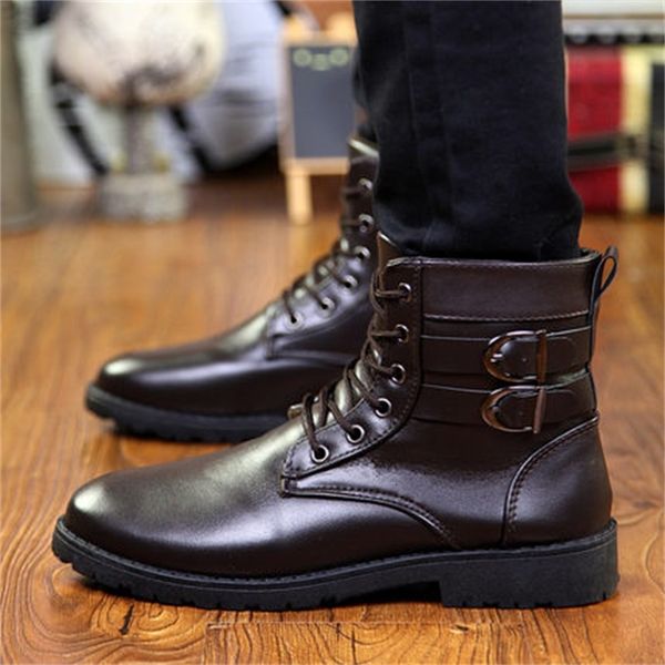 boots men martin business low ankle solid winter work leather boots european american men's shoes, Black
boots men martin business low ankle solid winter work leather boots european american men's shoes, Black