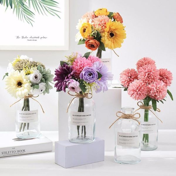 decorative flowers & wreaths 1 bouquet artificial silk rose gypsophila lily dandelions peony flower branch living room home arrangement deco
decorative flowers & wreaths 1 bouquet artificial silk rose gypsophila lily dandelions peony flower branch living room home arrangement deco