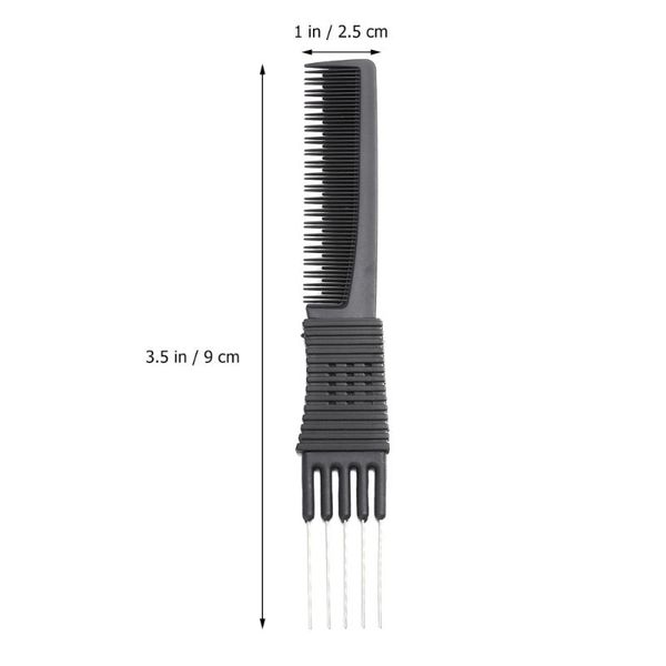 hair brushes black carbon fiber anti-static steel wire clip comb rat-tail tool, Silver
hair brushes black carbon fiber anti-static steel wire clip comb rat-tail tool, Silver