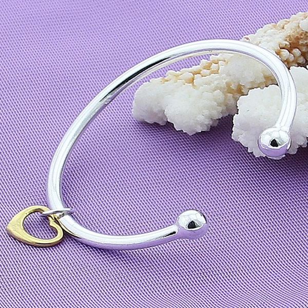 simple fashion silver bangle women 925 sterling heart open bracelets bangles trendy jewelry bijoux, Black
simple fashion silver bangle women 925 sterling heart open bracelets bangles trendy jewelry bijoux, Black
