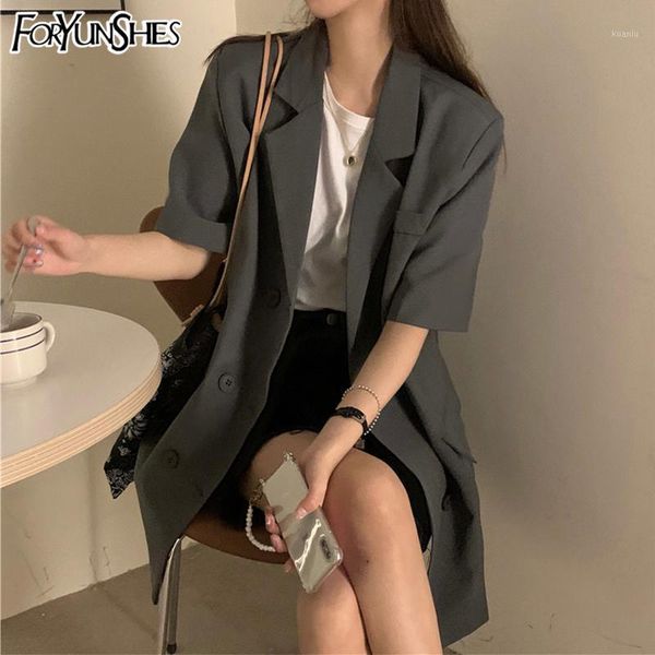 minimalist chic women short sleeve single breasted grey blazer jackets office ladies loose coat 2021summer korean style clothing women', White;black
minimalist chic women short sleeve single breasted grey blazer jackets office ladies loose coat 2021summer korean style clothing women', White;black