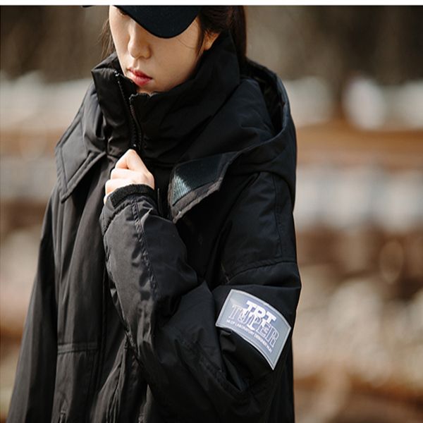 the style of hooded down jacket is simple stylish loose warm long size and no wool, Black
the style of hooded down jacket is simple stylish loose warm long size and no wool, Black