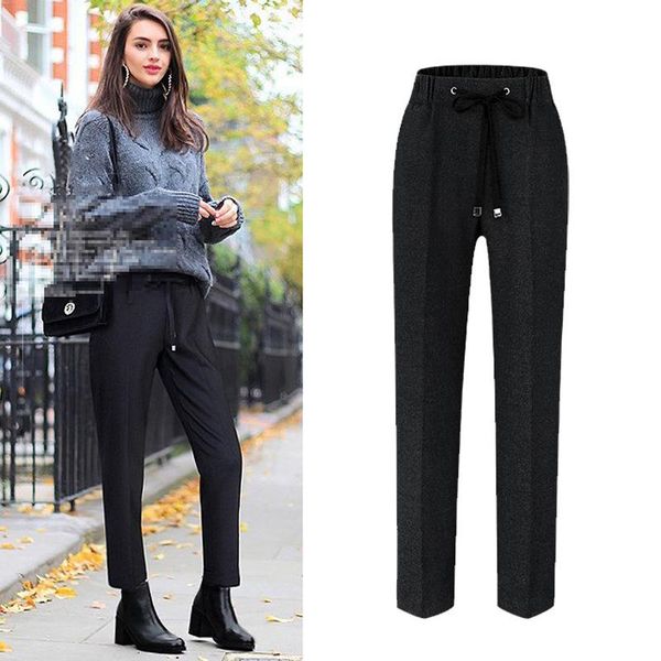 women's pants & capris -5xl plus size casual women trousers 2021 autumn winter fashion elastic waist ankle length pencil female harem, Black;white
women's pants & capris -5xl plus size casual women trousers 2021 autumn winter fashion elastic waist ankle length pencil female harem, Black;white