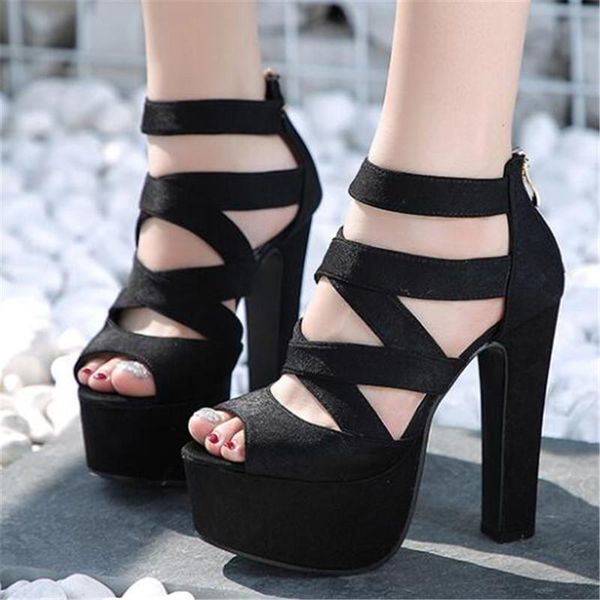 spring summer 15cm fashion thick with sandals fish mouth shoes high-heeled hollow nightclub high .zyw-303-57, Black
spring summer 15cm fashion thick with sandals fish mouth shoes high-heeled hollow nightclub high .zyw-303-57, Black
