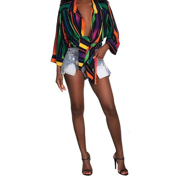 colourful turn-down collar women's shirt stripes printed suitable ladies nightcub party summer s, Black;gray
colourful turn-down collar women's shirt stripes printed suitable ladies nightcub party summer s, Black;gray