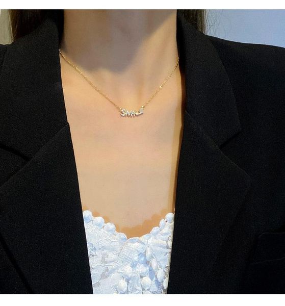 chains fashion temperament personality ins cold wind letter golden necklace pendant gift jewelry, Silver
chains fashion temperament personality ins cold wind letter golden necklace pendant gift jewelry, Silver