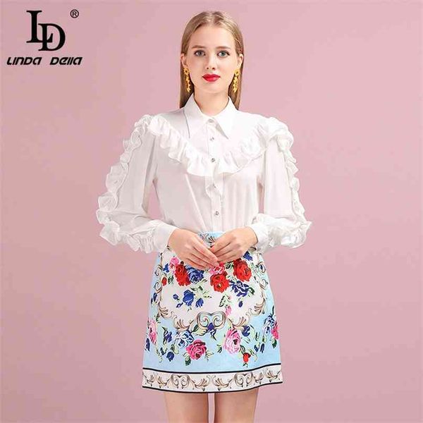summer women set runway fashion designer long sleeve gorgeous ruffles blouses+printed mini skirt lady suits 210522, White
summer women set runway fashion designer long sleeve gorgeous ruffles blouses+printed mini skirt lady suits 210522, White