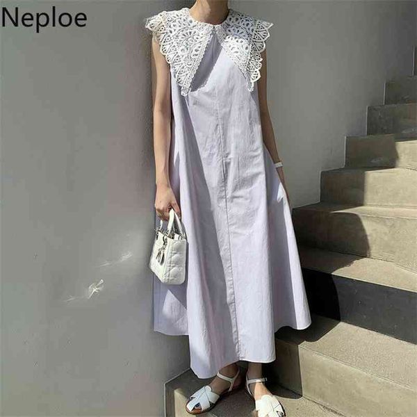 neploe summer casual solid color dress retro hollow lace big lapel loose over the knee sleeveless dresses femme 1f316 210331, Black;gray
neploe summer casual solid color dress retro hollow lace big lapel loose over the knee sleeveless dresses femme 1f316 210331, Black;gray
