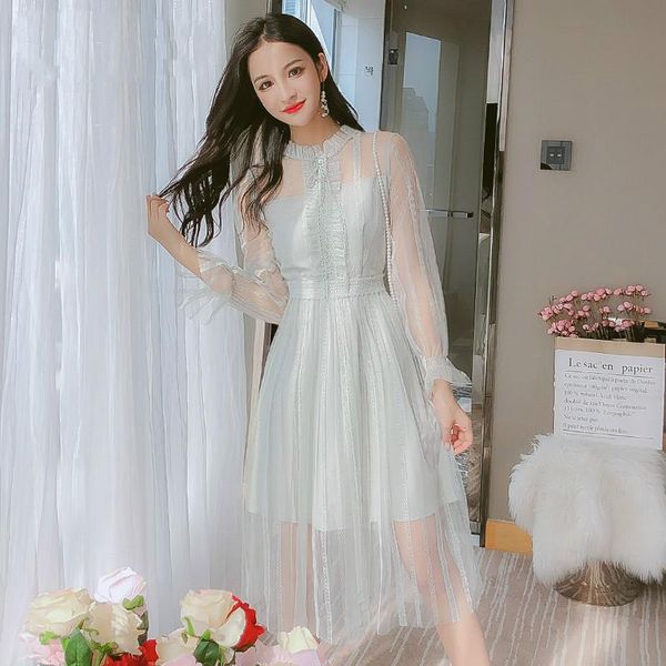 casual dresses women fashion chiffon pleated dress 2021 spring and autumn retro elegant long sleeve loose office ladies, Black;gray
casual dresses women fashion chiffon pleated dress 2021 spring and autumn retro elegant long sleeve loose office ladies, Black;gray