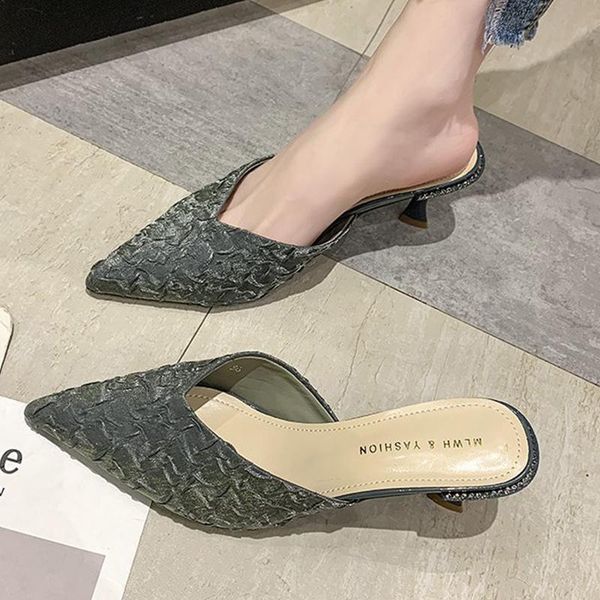 dress shoes 2021 women heels temperament rhinestone solid color pointed slip on slip-on summer slippers ladies, Black
dress shoes 2021 women heels temperament rhinestone solid color pointed slip on slip-on summer slippers ladies, Black