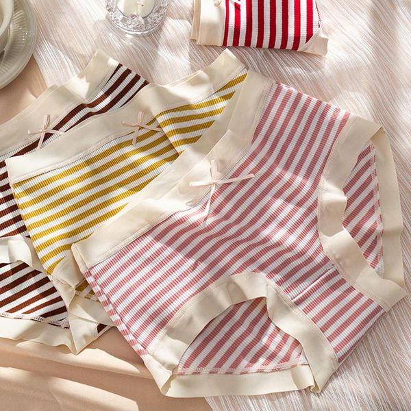 women's panties roseheart women fashion pink red blue mid waist underwear lingerie striped seamless bow brief underpants  l xl, Black;pink 
women's panties roseheart women fashion pink red blue mid waist underwear lingerie striped seamless bow brief underpants  l xl, Black;pink