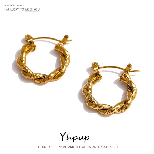 hoop & huggie yhpup 20mm twist gold earrings stainless steel fashion women errings trendy small daily for, Golden;silver
hoop & huggie yhpup 20mm twist gold earrings stainless steel fashion women errings trendy small daily for, Golden;silver