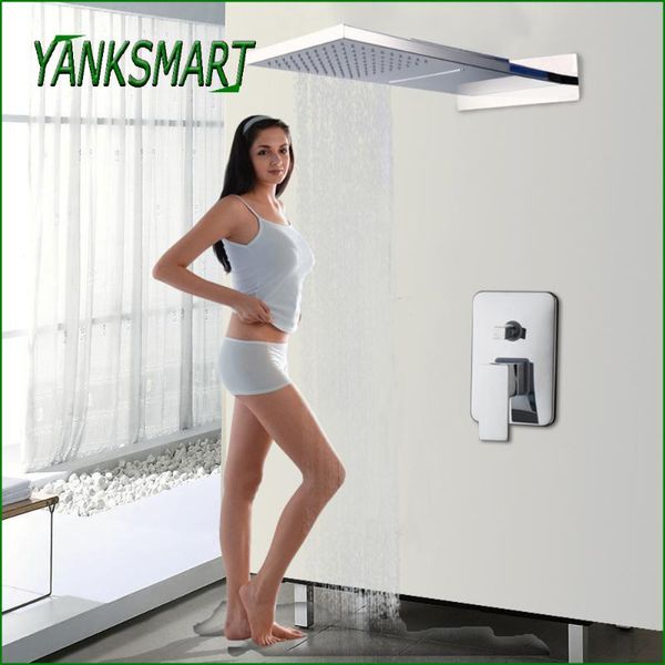 luxury bathroom rectangle shower head set ultrathin brass stainless steel rainfall & control valve kit sets
luxury bathroom rectangle shower head set ultrathin brass stainless steel rainfall & control valve kit sets