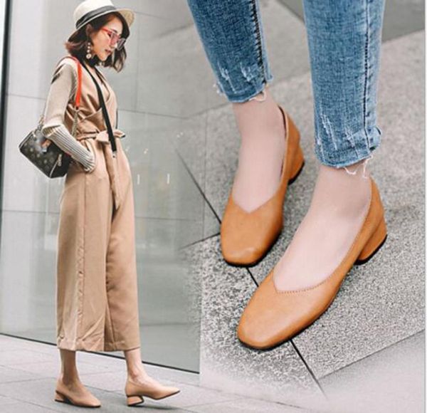 dress shoes autumn women's retro trend korean version of the comfortable female thick with single square head, Black
dress shoes autumn women's retro trend korean version of the comfortable female thick with single square head, Black