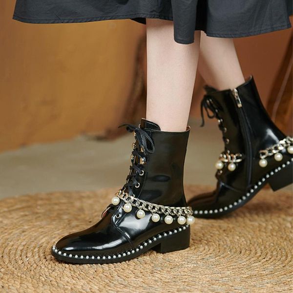 boots bonjomarisa brand designer luxury pear goth platform women metal chain fashion lace up cool street female shoes, Black
boots bonjomarisa brand designer luxury pear goth platform women metal chain fashion lace up cool street female shoes, Black