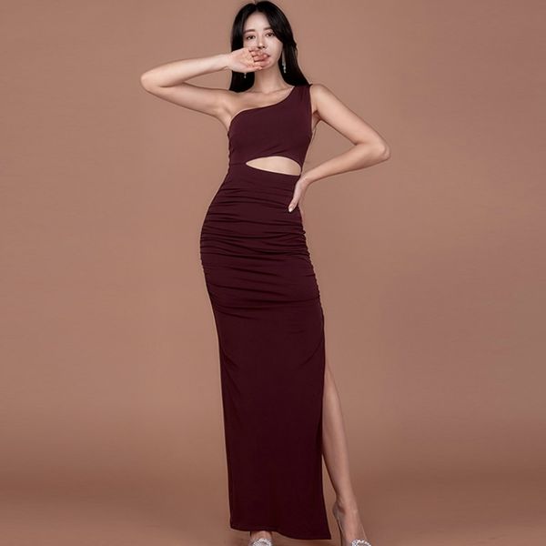 spring one-shoulder sleeveless vest occasion party cloth women's bodycon split hollow out burgundy maxi long female dresses, Black;gray
spring one-shoulder sleeveless vest occasion party cloth women's bodycon split hollow out burgundy maxi long female dresses, Black;gray