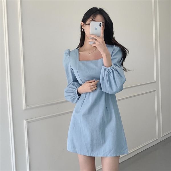 summer women's dress korean version was thinner square collar design sense waist a-shaped small long sleeve dresses gx291 210507, Black;gray
summer women's dress korean version was thinner square collar design sense waist a-shaped small long sleeve dresses gx291 210507, Black;gray