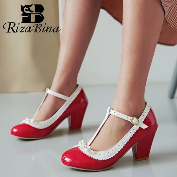 dress shoes rizabina women pumps design hollow out ruffled flower t-strap buckle sweet bowknot footwear size 32-48, Black
dress shoes rizabina women pumps design hollow out ruffled flower t-strap buckle sweet bowknot footwear size 32-48, Black