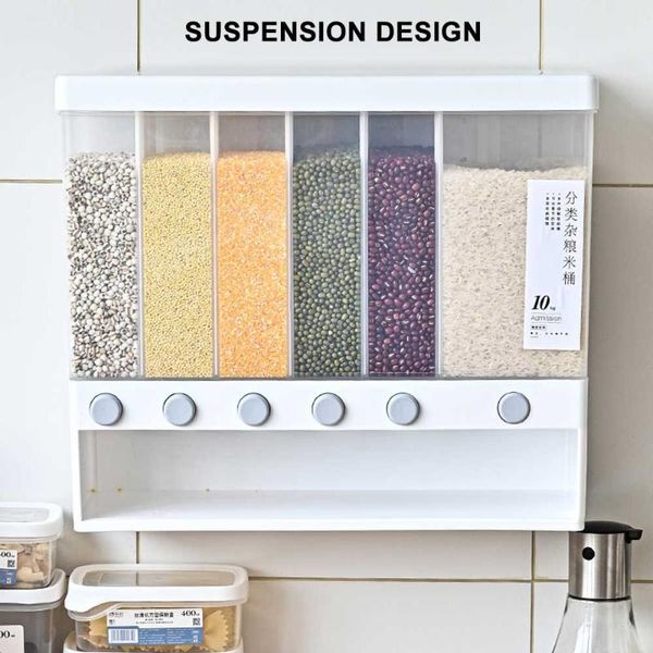 sealed rice storage box wall mounted cereal grain container dry dispenser jar kitchen tools bottles & jars
sealed rice storage box wall mounted cereal grain container dry dispenser jar kitchen tools bottles & jars