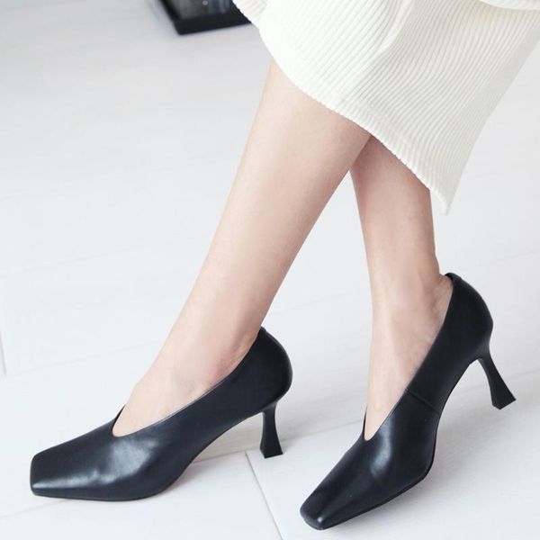 dress shoes lapolaka design 100% genuine leather slip on elegant office lady skin pumps high heels women, Black
dress shoes lapolaka design 100% genuine leather slip on elegant office lady skin pumps high heels women, Black