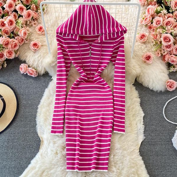 casual dresses hooded striped knitted dress women autumn 2021 fashion tight elastic bag hip midi sweatshirt clothes, Black;gray
casual dresses hooded striped knitted dress women autumn 2021 fashion tight elastic bag hip midi sweatshirt clothes, Black;gray