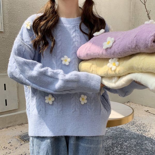 women's sweaters y2k small chrysanthemum nightgown autumn and winter japanese longsleeve jumper soft sweater wind torsion b71b, White;black
women's sweaters y2k small chrysanthemum nightgown autumn and winter japanese longsleeve jumper soft sweater wind torsion b71b, White;black
