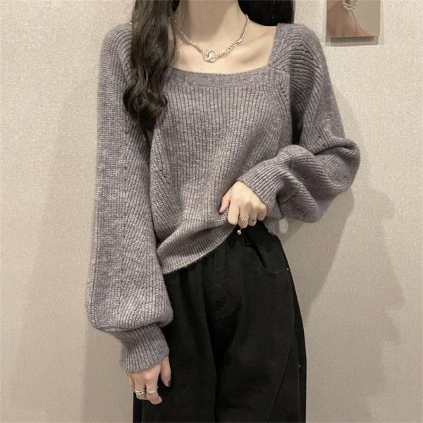 women's sweaters thickened lantern sleeve knitted long age reduction winter design sense leakage, White;black
women's sweaters thickened lantern sleeve knitted long age reduction winter design sense leakage, White;black