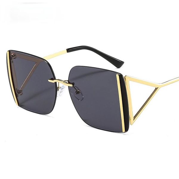 square black sunglasses women oversized rimless metal gradient woman fashion purple glasses eyewear uv400, White;black
square black sunglasses women oversized rimless metal gradient woman fashion purple glasses eyewear uv400, White;black