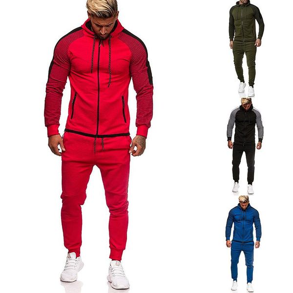 men's tracksuits 2021 autumn/winter stripe suit, knit hoodie, sport pants outdoor jogging, leisure two-pieces suit, Gray
men's tracksuits 2021 autumn/winter stripe suit, knit hoodie, sport pants outdoor jogging, leisure two-pieces suit, Gray