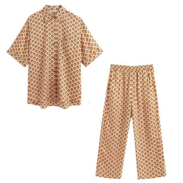 women's two piece pants summer suits women set geometric printed blouse&pants high waist elastic female woman clothes, White
women's two piece pants summer suits women set geometric printed blouse&pants high waist elastic female woman clothes, White