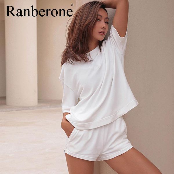 gym clothing ranberone solid porty women two piece outfits cropped short sleeve + shorts matching sets tracksuits casual, White;black
gym clothing ranberone solid porty women two piece outfits cropped short sleeve + shorts matching sets tracksuits casual, White;black