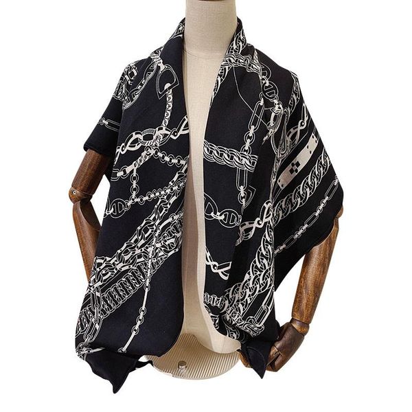 scarves chain prints women cashmere blanket scarf shawl cape 132*132cm, Blue;gray
scarves chain prints women cashmere blanket scarf shawl cape 132*132cm, Blue;gray