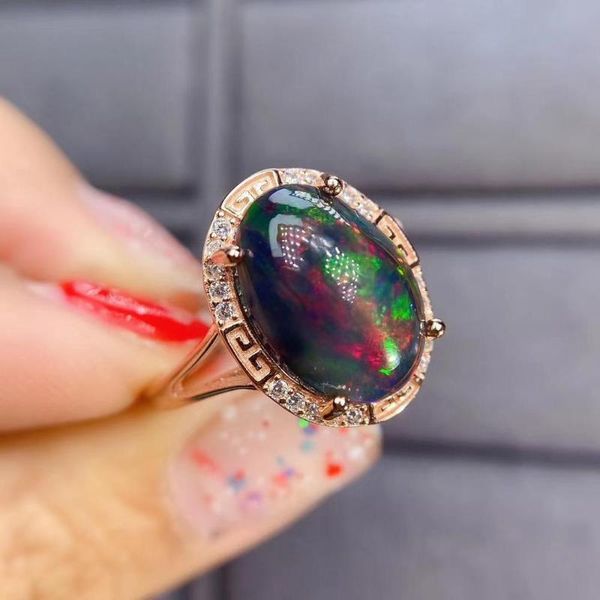 cluster rings elegant ring arrival grade 100% natural and real black opal 925 sterling silver female anniversary, Golden;silver
cluster rings elegant ring arrival grade 100% natural and real black opal 925 sterling silver female anniversary, Golden;silver