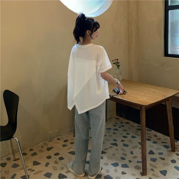 loose korean version 2021 summer net red style design drawstring white short-sleeved t-shirt women women's 653f, Black
loose korean version 2021 summer net red style design drawstring white short-sleeved t-shirt women women's 653f, Black