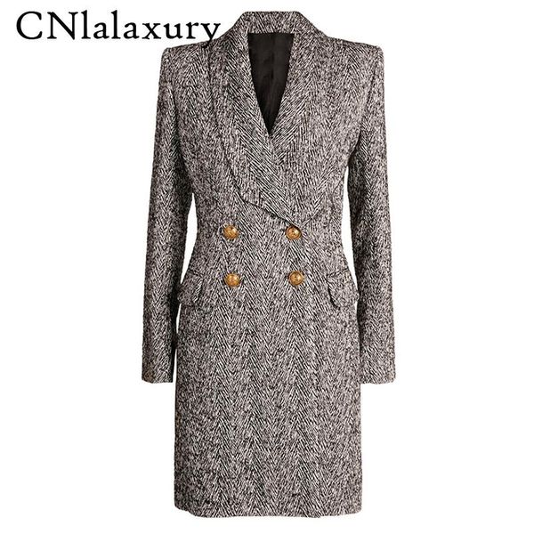 women's wool & blends autumn winter designer trench coat double breasted lion buttons jacket herringbone coats manteau femme, Black
women's wool & blends autumn winter designer trench coat double breasted lion buttons jacket herringbone coats manteau femme, Black