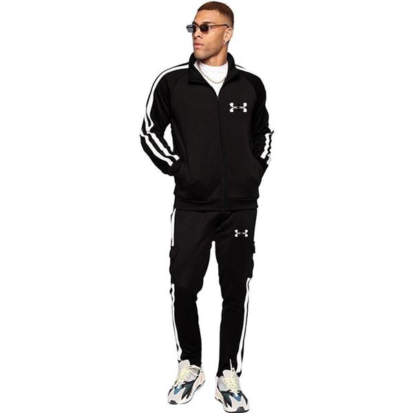 men's tracksuits 2021 autumn fashion sports suit splicing zipper cardigan jacket + trousers two-piece brand casual wear, Gray
men's tracksuits 2021 autumn fashion sports suit splicing zipper cardigan jacket + trousers two-piece brand casual wear, Gray