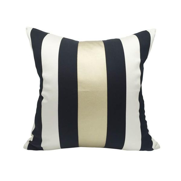 black and white striped waist pillow cover gold leather with cotton fabric fashion for villa office home cushion/decorative
black and white striped waist pillow cover gold leather with cotton fabric fashion for villa office home cushion/decorative
