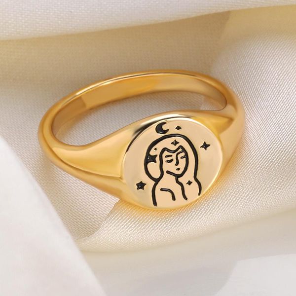 wedding rings simple portrait ring for woman fashion bohemia vintage jewelry cute stars moon oval girlfriend gift, Slivery;golden
wedding rings simple portrait ring for woman fashion bohemia vintage jewelry cute stars moon oval girlfriend gift, Slivery;golden