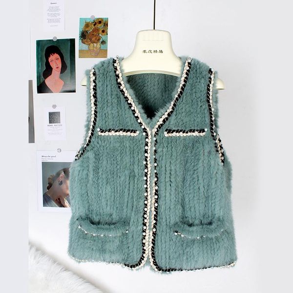 women's fur & faux menina bonita 2021 winter ladies natural mink woven vest real jacket woman pearl decoration korean fashion streetwea, Black
women's fur & faux menina bonita 2021 winter ladies natural mink woven vest real jacket woman pearl decoration korean fashion streetwea, Black