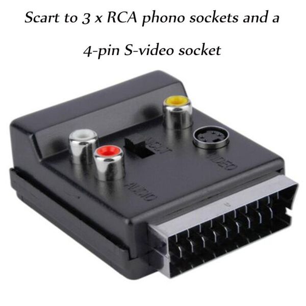 audio cables & connectors est switchable scart male to female s-video 3 rca adapter convector adapters with on / off swith
audio cables & connectors est switchable scart male to female s-video 3 rca adapter convector adapters with on / off swith