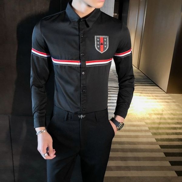 men's casual shirts british stripe shirt, business casual wear, casual, fashion, 2021, White;black
men's casual shirts british stripe shirt, business casual wear, casual, fashion, 2021, White;black