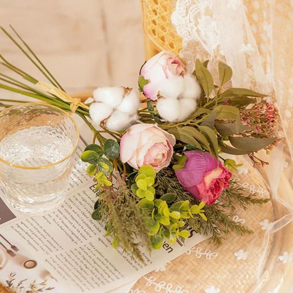 decorative flowers & wreaths 1 bouquet artificial eye-catching realistic looking faux silk flower simulation rose deskornaments for home
decorative flowers & wreaths 1 bouquet artificial eye-catching realistic looking faux silk flower simulation rose deskornaments for home