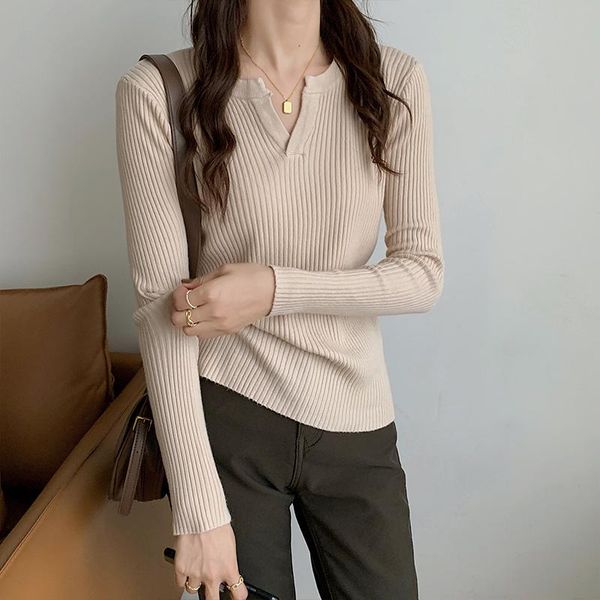 women's sweaters v neck women pullover femme jumper korean fashion ladies solid knitwear long sleeve 2021 autumn winter, White;black
women's sweaters v neck women pullover femme jumper korean fashion ladies solid knitwear long sleeve 2021 autumn winter, White;black