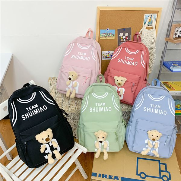 bags backpack korean schoolbag female ins harajuku cute junior high bear doll middle student, Black;red
bags backpack korean schoolbag female ins harajuku cute junior high bear doll middle student, Black;red
