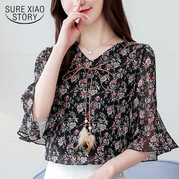 fashion women blouse and ladies harajuku chiffon blouse v-neck floral half flare sleeve blouse shirts 2696 50 210527, White
fashion women blouse and ladies harajuku chiffon blouse v-neck floral half flare sleeve blouse shirts 2696 50 210527, White