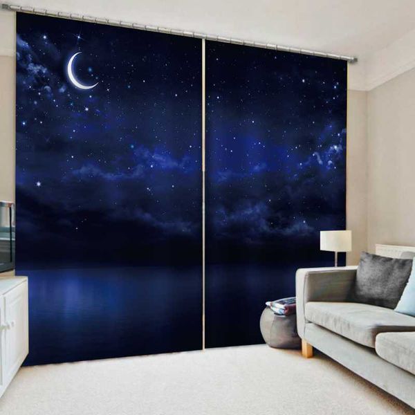 morden blue sky moon curtains 3d curtain printing blockout polyester po drapes fabric blackout &
morden blue sky moon curtains 3d curtain printing blockout polyester po drapes fabric blackout &