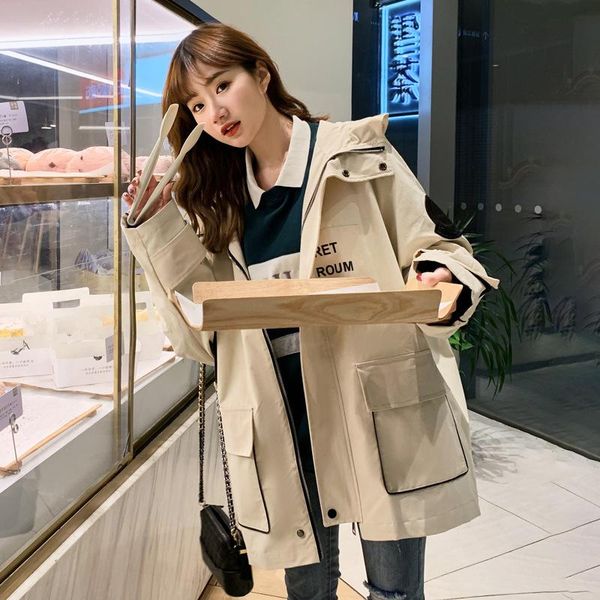 women's trench coats 2021 autumn women fashion hooded windbreaker female loose plus size coat ladies zipper jacket girls outwea, Tan;black
women's trench coats 2021 autumn women fashion hooded windbreaker female loose plus size coat ladies zipper jacket girls outwea, Tan;black