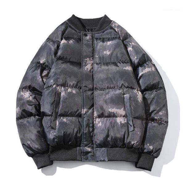 men's down & parkas winter fad cotton padded jacket thick camouflage streetwear windbreaker overcoat, Black
men's down & parkas winter fad cotton padded jacket thick camouflage streetwear windbreaker overcoat, Black