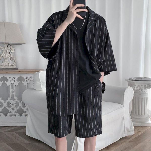 men's suits casual short sleeve suit men five-point shirt loose shorts man korean oversized two piece set summer 2021 tracksuits, Gray
men's suits casual short sleeve suit men five-point shirt loose shorts man korean oversized two piece set summer 2021 tracksuits, Gray